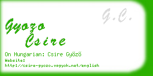 gyozo csire business card