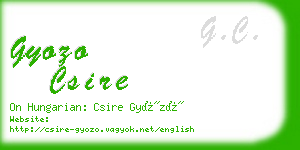 gyozo csire business card